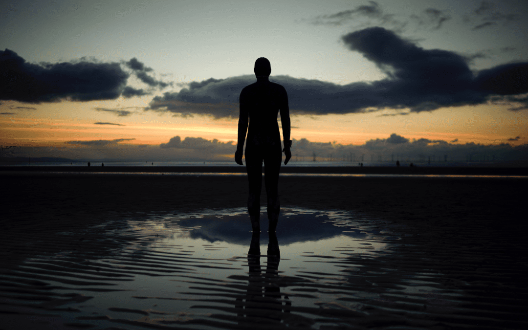 person standing in water
