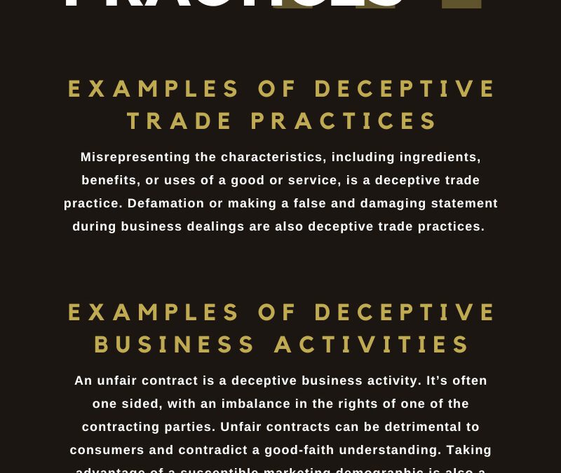 How To Recognize Deceptive Trade Practices